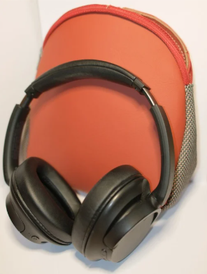 Headphones on case